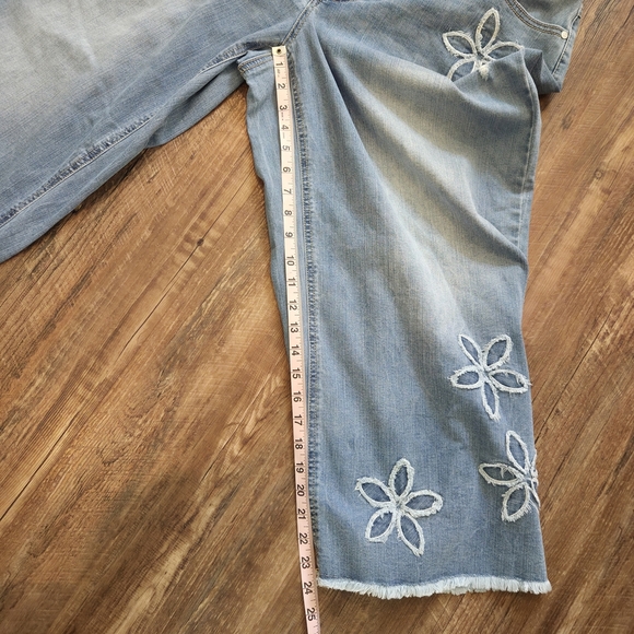 Denim Est. 1946 Hi-Rise Jegging Capris Embroidery Crop Wide Leg 20W New W/tags - Picture 12 of 13